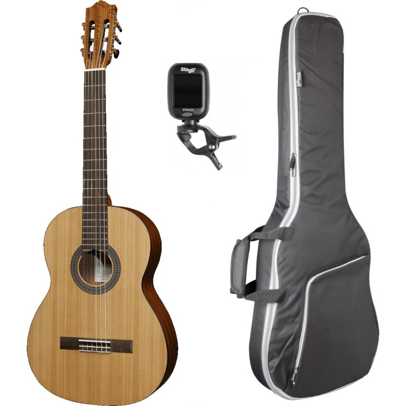 Pack Guitare Classique Gaucher SANTOS Y MAYOR 7-LH 4/4