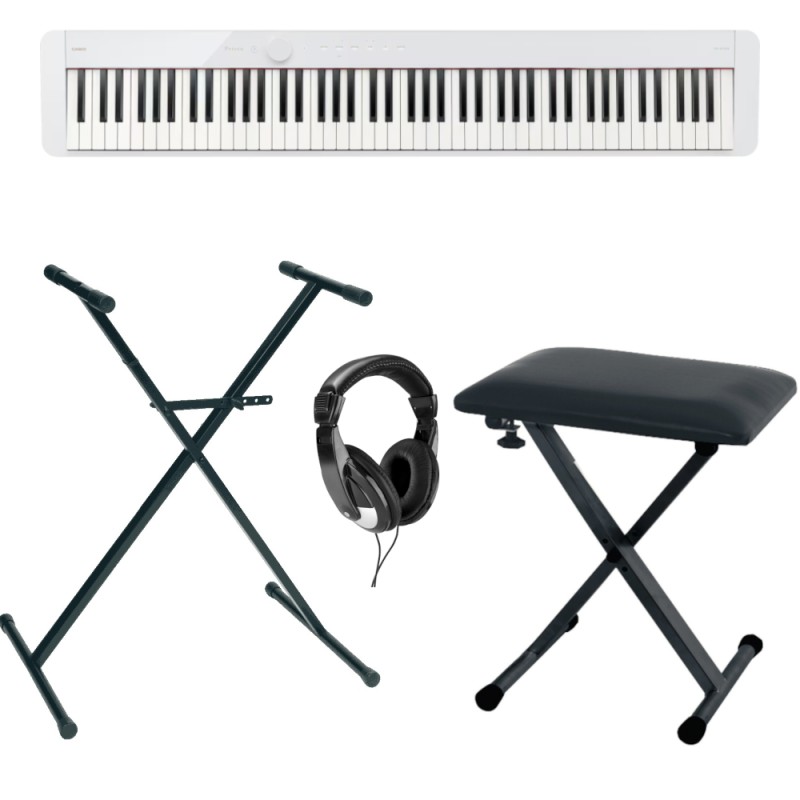 Pack CASIO PX-S1100 Blanc + Stand + Banquette + Casque