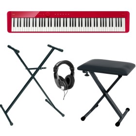 Pack CASIO PX-S1100 Rouge + Stand + Banquette + Casque