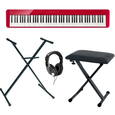 Pack CASIO PX-S1100 Rouge + Stand + Banquette + Casque