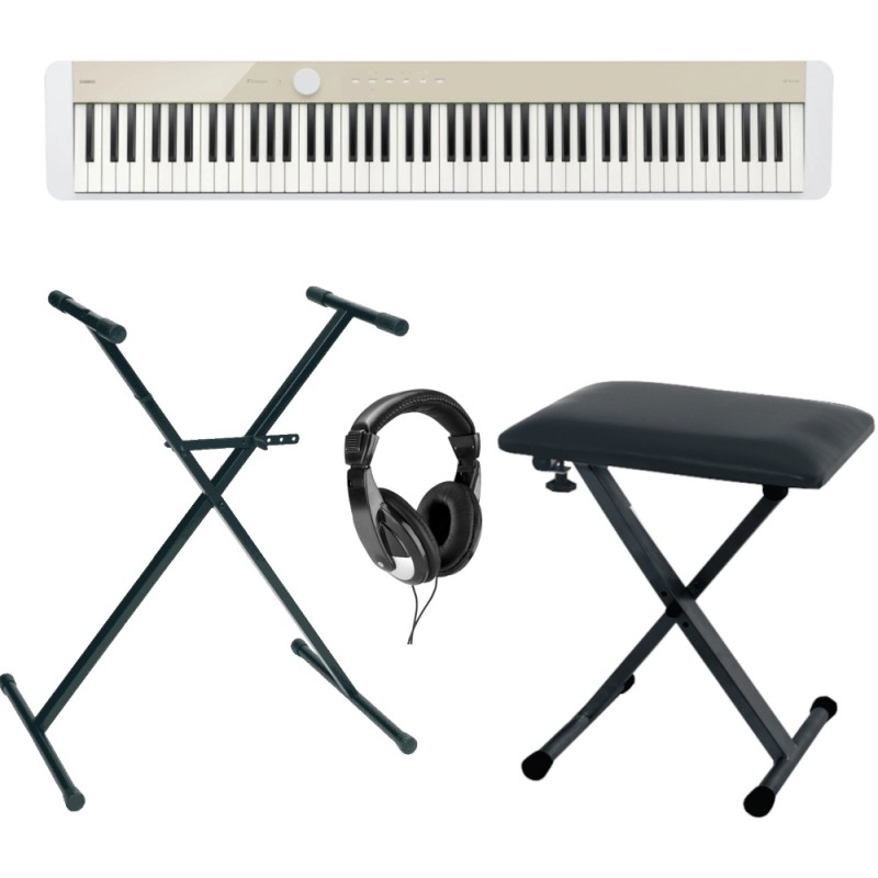 Pack CASIO PX-S1100 Mellow Beige + Stand + Banquette + Casque