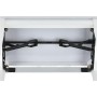 GEWA Banquette Piano Deluxe Blanc Satiné Assise Vinyle Blanc