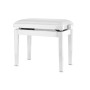 GEWA Banquette Piano Deluxe Blanc Satiné Assise Vinyle Blanc