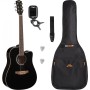 Pack Guitare Electro-Acoustique EKO RANGER 6 CE Black