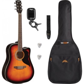 Pack Guitare Electro Acoustique EKO RANGER 6 CE Brown Sunburst