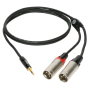 KLOTZ MiniLINK Pro CABLE Mini Jack Stéréo Mâle/2 XLR Mâle 3m