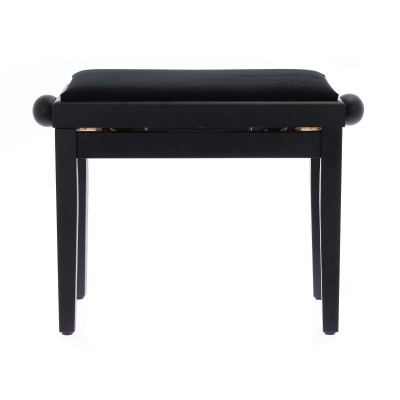 QUIKLOK Banquette Piano Noir Satiné Assise Velours