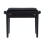 QUIKLOK Banquette Piano Noir Satiné Assise Velours