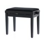 QUIKLOK Banquette Piano Noir Satiné Assise Velours