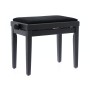 QUIKLOK Banquette Piano Noir Satiné Assise Velours