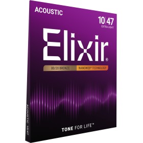 ELIXIR ACCOUSTIC NANOWEB Bronze Extra Light 10-47