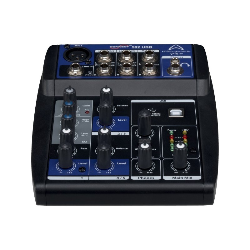LOCATION Table de Mixage USB 3 Canaux WHARFEDALE PRO Connect 502